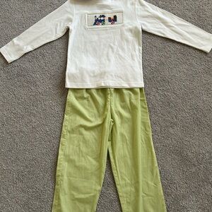 Boys Smocked Christmas Train Set - Sz 5